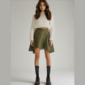 BCBGeneration Green Skater Skirt Size 12 New